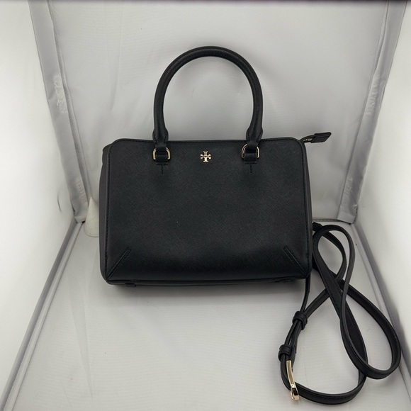 Tory Burch Black and Gold Satchel - Picture 9 of 10